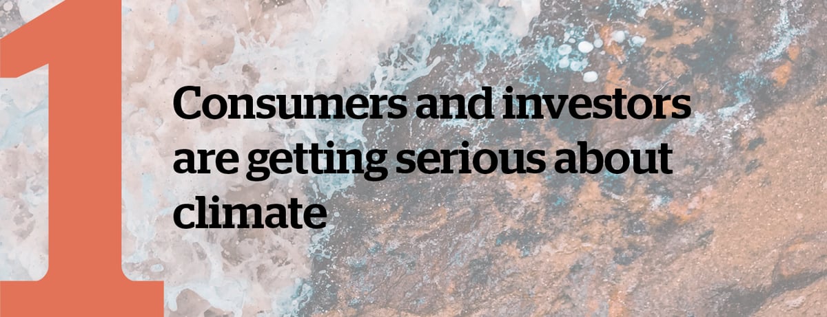 1. Consumers and investors are getting serious about climate