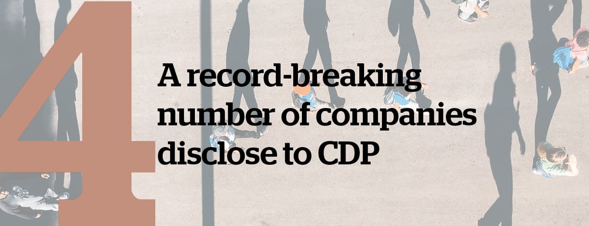 4. A record-breaking number of companies disclose to CDP