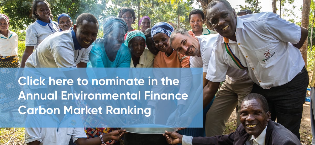 Click here to nominate in the Annual Environmental Finance Carbon Market Ranking